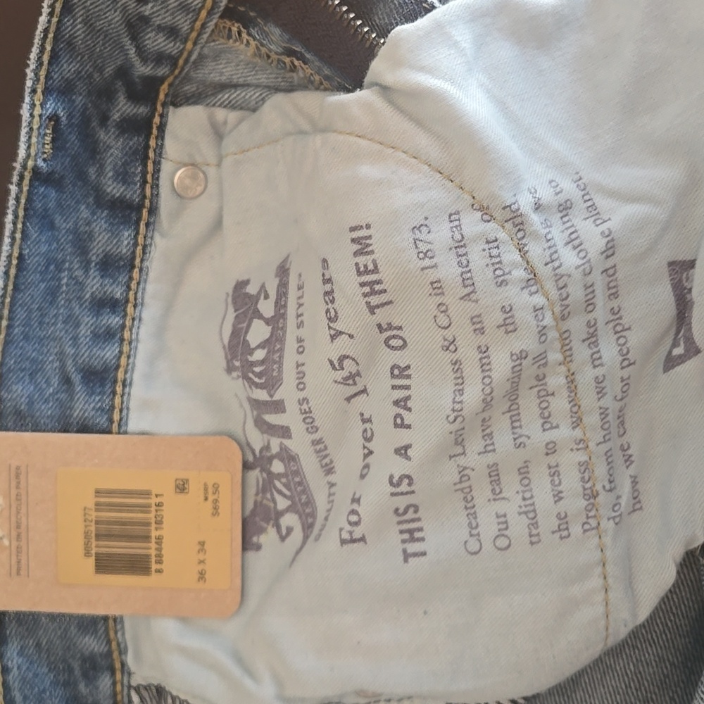NWT Levi's 505 Regular 36x34 - Picture 3 of 6